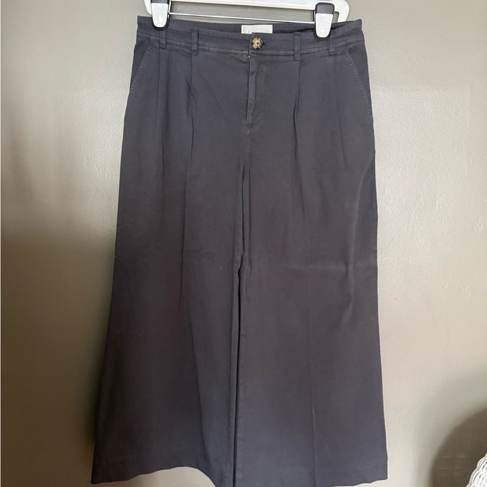 Anthropologie Charcoal Wide Leg Pants